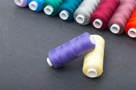 Premium Photo Set Of Colorful Spools Of Thread