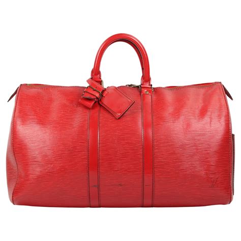 Louis Vuitton Keepall 45 Leather Travel Bag For Sale At 1stdibs