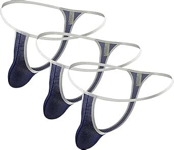 Soluo Men S Mesh See Through Big Pouch G String Thongs Sexy Low Rise Bulge Bikini Briefs