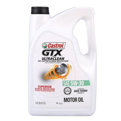 Castrol GTX ULTRACLEAN 5W-30 Motor Oil, 5 QT. - Walmart.com