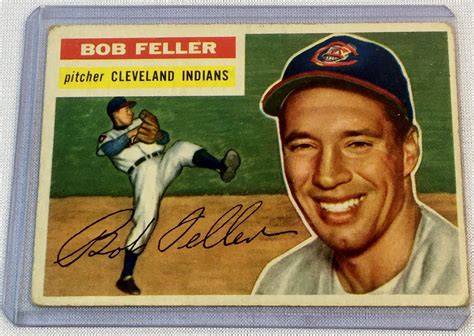 Lot 1956 Topps Set Break 200 Bob Feller Baseball Card