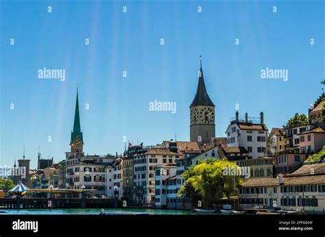 Zurich Switzerland September View Of Zurich Old Town On The