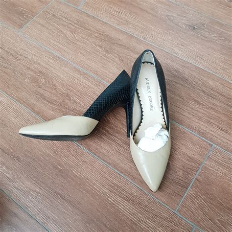 Audrey Brooke Nude Black Pumps Women S Fashion Footwear Heels On Carousell