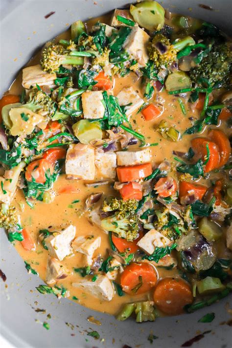 Vegan Thai Red Curry With Tofu And Vegetables Basics With Bails