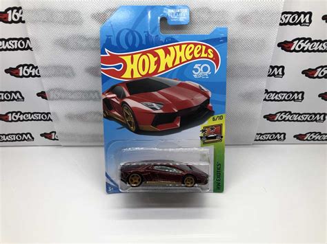 2018 Hot Wheels Aventador Miura Homage Super Treasure Hunt Mainline HW Exotics