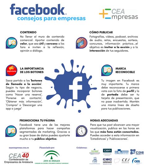 Infograf A Facebook Consejos Para Empresas Cea Empresas