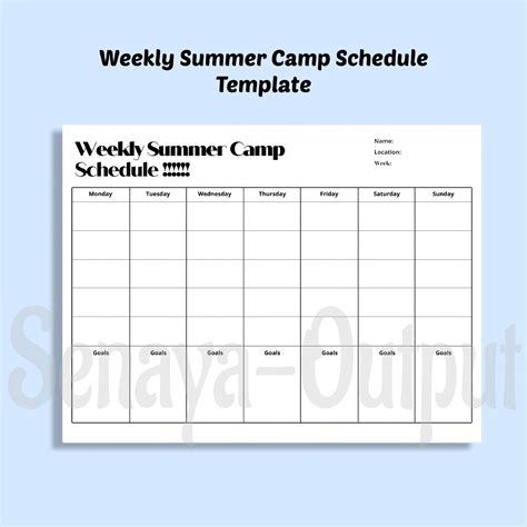 Sample Summer Camp Lesson Plan 1
