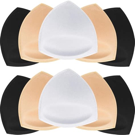 Fanmaous Pairs Women S Triangle Bra Pads Inserts Removable Push Up