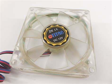 Кулер 80мм с подсветкой (красная) Titan ZX