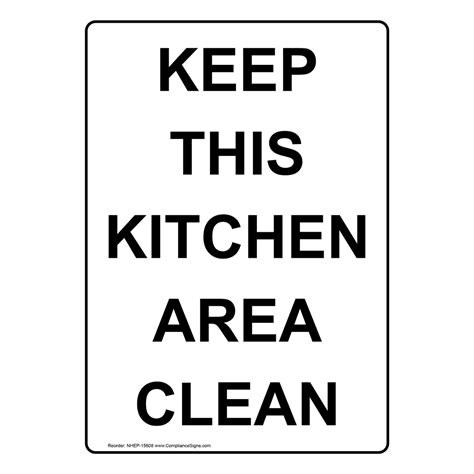 Portrait Do Not Leave Dirty Dishes In Sink Sign NHEP 15607