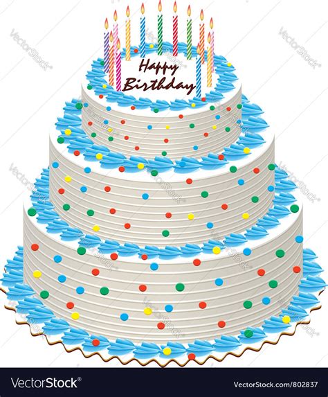 Birthday cake Royalty Free Vector Image - VectorStock