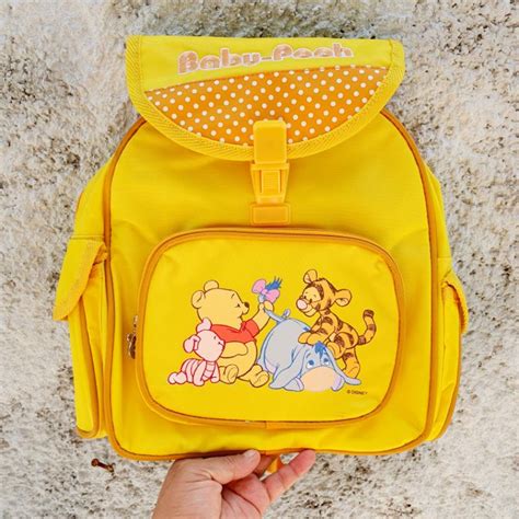 Mochila Do Urso Pooh - Mochila infantil Disney Baby Urso Pooh amarela (Japão) | Shopee Brasil