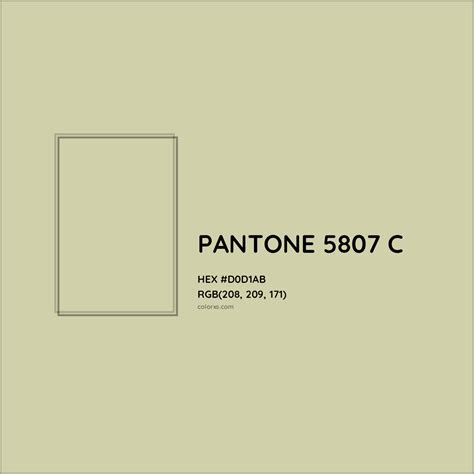 PANTONE 5807 C Complementary or Opposite Color Name and Code (#D0D1AB ...