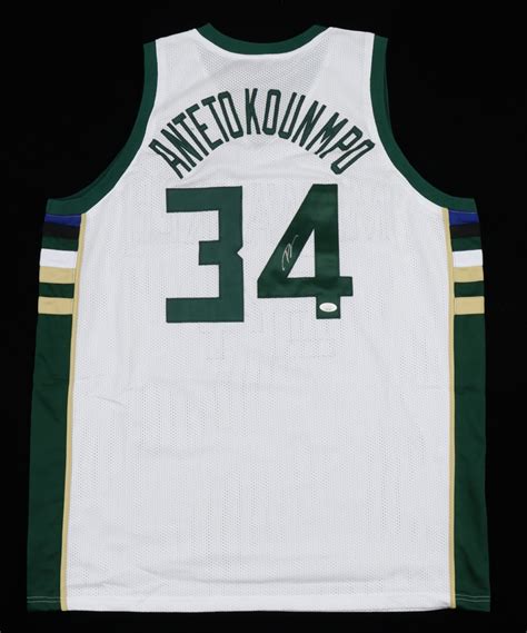 Giannis Antetokounmpo Signed Jersey Jsa Pristine Auction
