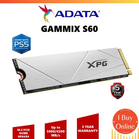 ADATA M 2 S60 NVMe PCIe Gen 4x4 M 2 2280 SSD XPG GAMMIX 512GB 1TB 2TB