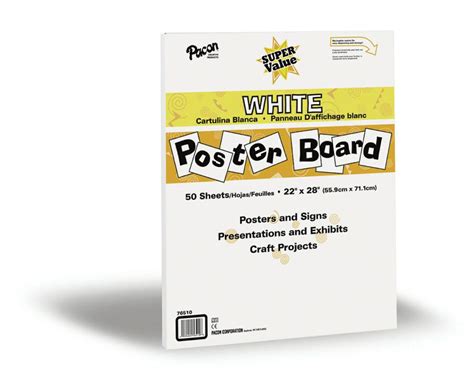 Pacon® Super Value Poster Board 22 X 28 White Pac76510 Supplyme