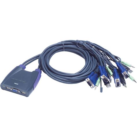 ATEN 4-Port USB VGA/Audio Cable KVM Switch (1.8m)