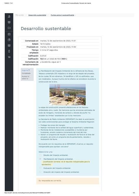 Puntos Extra 3 Autocalificable Desarrollo Sustentable 12 9 23 17 41