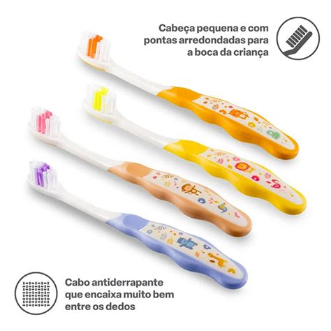 Escova De Dentes 1 Ano - Escova de Dentes Infantil Clear Up Kids 1+ Ano - Conforto e Eficácia