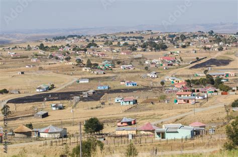 African Village Rural Houses Apartheid Bantustan Kwazulu Natal Near