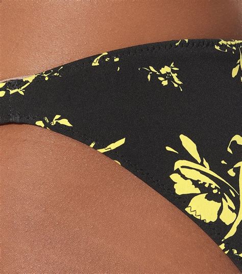 Floral Bikini Bottoms In Black Ganni Mytheresa
