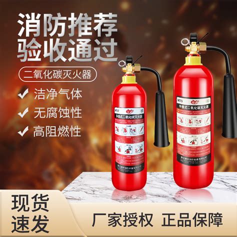 手提式co2气体二氧化碳灭火器机房家用干冰2kg3kg5kg24kg灭火器 虎窝淘