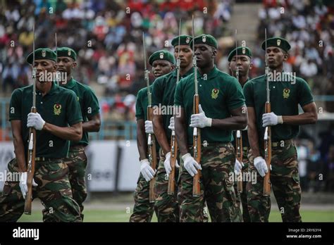 Members Of The Tanzania Peoples Defence Force Tpdf Attend The Parade