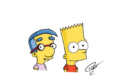 Bart And Milhouse Cartoon Buddies By 4and4 On Deviantart