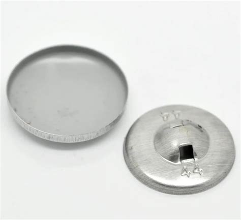 Free Shipping 100 Sets Aluminum Tone Backs Covered Metal Buttons