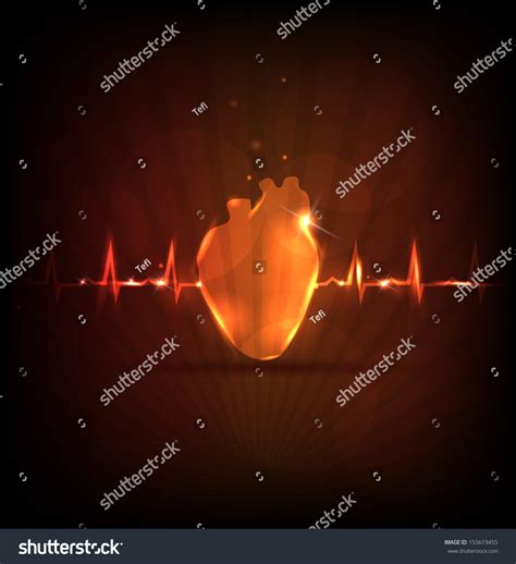 Normal Heart Beat Rhythm Cardiogram Heart Stock Vector (Royalty Free