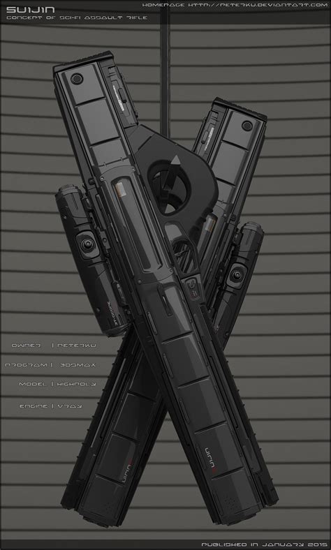 Suijin Concept Of Sci Fi Pulse Rifle By Peterku On Deviantart