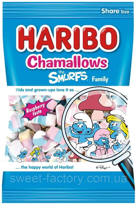 Купить Мягкий зефир Haribo Chamallows Smurfs Family 175 g, цена 139 грн ...