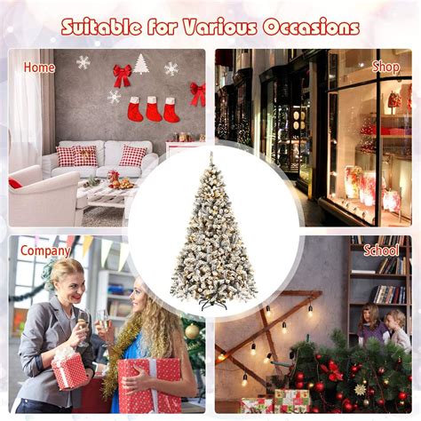 Изкуствена елха, снежна визия, 180 см, обемна, естествен вид, 3D игли ...