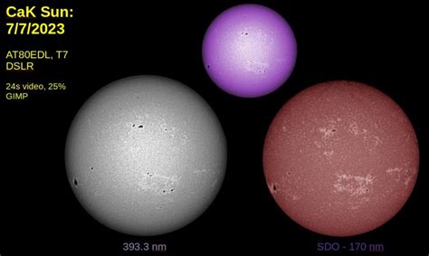 Sun In Ha Wl Cak Solar Observing And Imaging Cloudy Nights