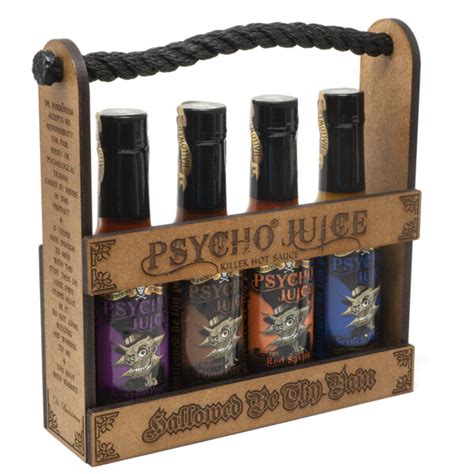 Psycho Juice Caddy Mix Collection Dr Burn Riums Hot Sauce Emporium
