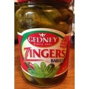 Gedney Zingers Dill Babies Hot Spicy Calories Nutrition Analysis More Fooducate