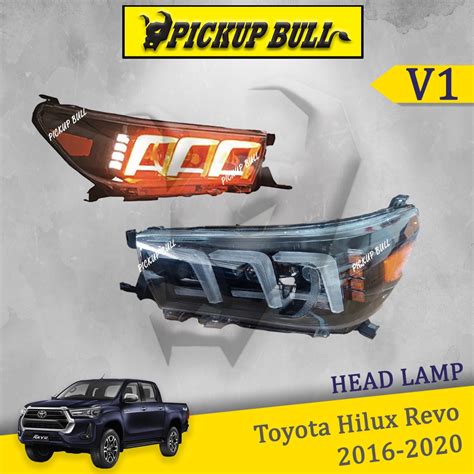 Toyota Hilux Revo Head Lamp Lexus Style 3pc Projector Lampu Revo Led