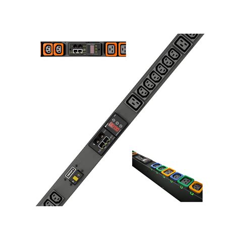 Vertiv Geist rPDU Intelligent Rack Power Distribution — 0U Vertical 208V 20A NEMA L6-20P (20x C13, 4x C19) (METERED) (VP8-0U-20A-208V-METERED)