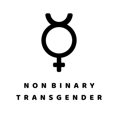 Non Binary Transgender Gender Symbol Related Vector Glyph Icon