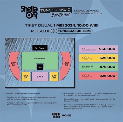 Denah And Harga Tiket Konser Sheila On 7 “tunggu Aku Di” Bandung