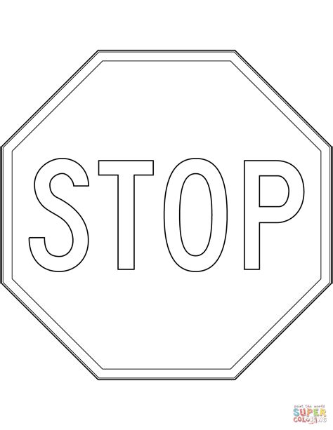 Coloring Pages Traffic Signs Printable Coloring Walls