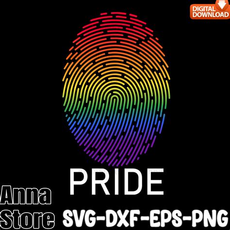 Pride LGBT Finger Print Svg LGBT Day Svg Lesbian Svg Gay S Inspire Uplift