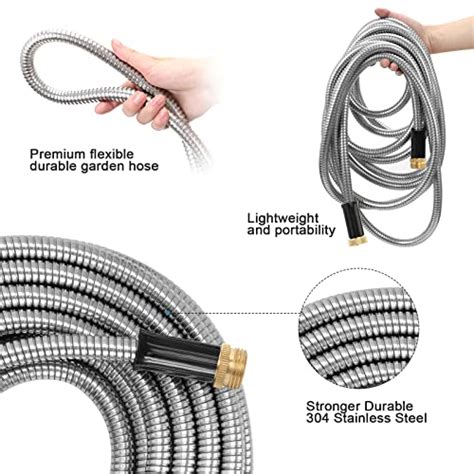 Styddi Metal Garden Hose 100 Foot 304 Stainless Steel Garden Hoses