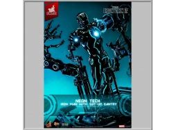 Figurine Hot Toys Neon Tech Iron Man With Suit Up Gantry Iron Man Figurines Mania