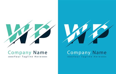 wp letter logo vector design concept elements  vector art  vecteezy