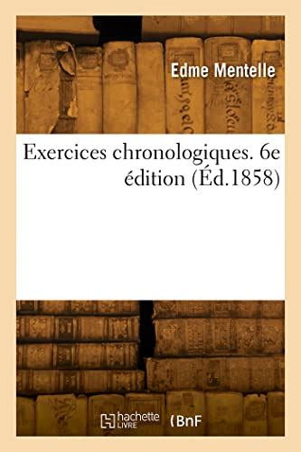 exercices chronologiques  edition mentelle   abebooks