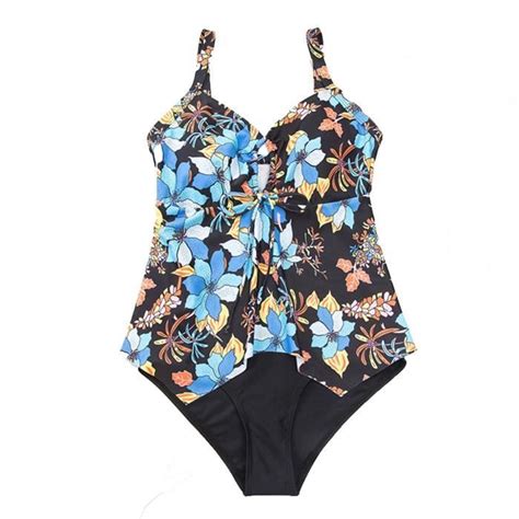 Mesdames femmes sexy maillot de bain imprimer bas bikini maillots pour 1 une pièce Noir Noir