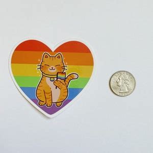 Purr Ide Stickers Pride Cat Vinyl Stickers Lgbtq Gay Lesbian Trans Asexual Bisexual