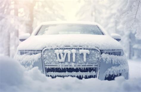 Premium AI Image | A Winter Wonderland A SnowCovered Car Amidst the ...
