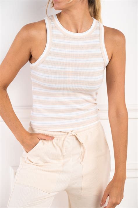 Top Rayado Nude Lemon